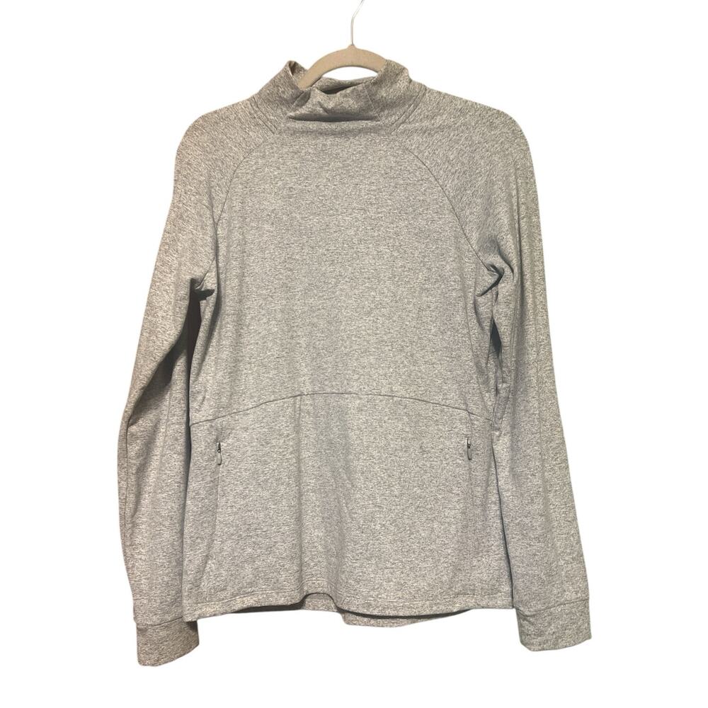 Kyodan Outdoor Mock Neck Heathered Gray Pullover Size Medium